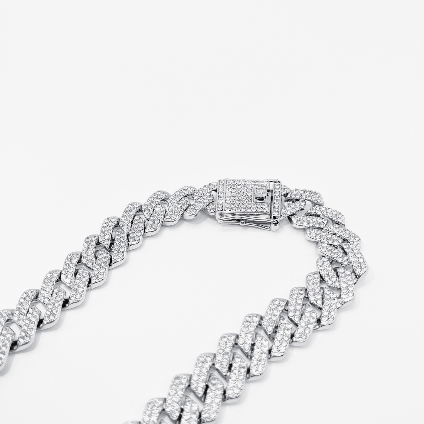 Icy Cuban Link Chain Necklace "Silver"
