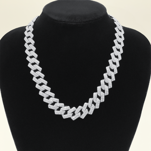 Luxe Wide Cuban Link Necklace "Silver"