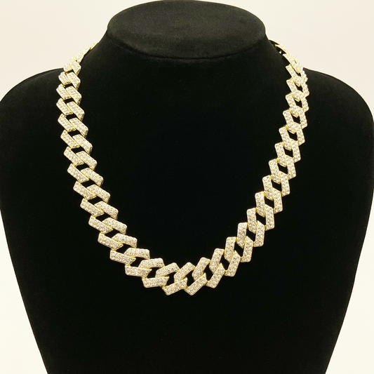 Luxe Wide Cuban Link Necklace "Gold"
