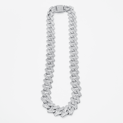 Luxe Wide Cuban Link Necklace "Silver"